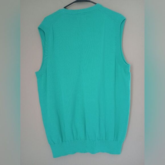 NWT Chaps Sweater Vest Paradise Green Size Large - Picture 2 of 6
